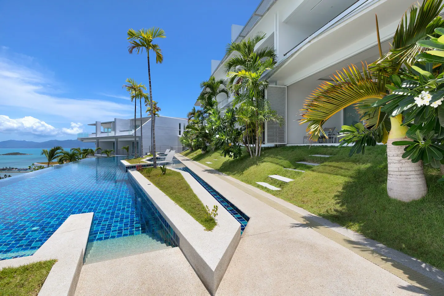 Property id 388 Q-Res D. 2 bedroom sea & sunset view apartment with direct access to the pool in residence with restaurant in Bangrak (Choeng Mon)